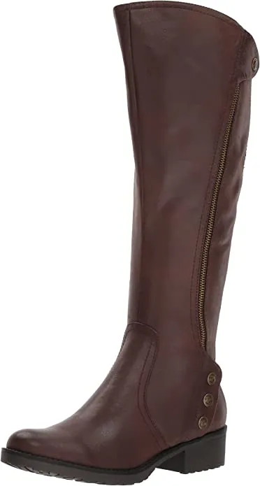 BareTraps Womens Oria Faux Leather Knee-High Riding Boots Brown 5.5 Medium (B,M)