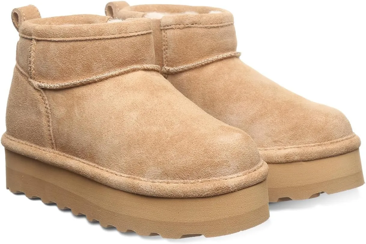 BEARPAW Retro Shorty Youth Boot | Youth's Ankle Boot | Youth's Slip On Boot | Comfortable Winter Boot