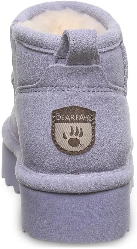 BEARPAW Retro Shorty Youth Boot | Youth's Ankle Boot | Youth's Slip On Boot | Comfortable Winter Boot