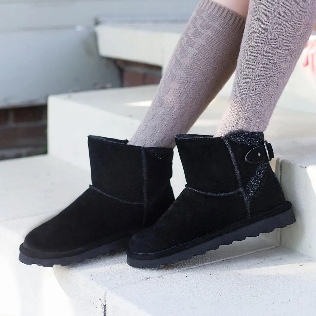 BEARPAW Women's Betty Multiple Colors | Women's Ankle Bootie | Women's Slip On Boot | Comfortable Winter Boot