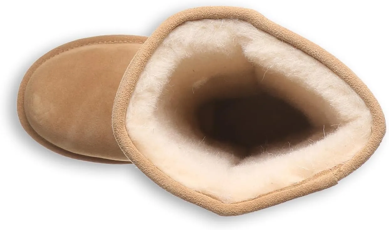 BEARPAW Women's Elle Tall Wide Multiple Colors | Women's Boot Classic Suede | Women's Slip On Boot | Comfortable Winter Boot