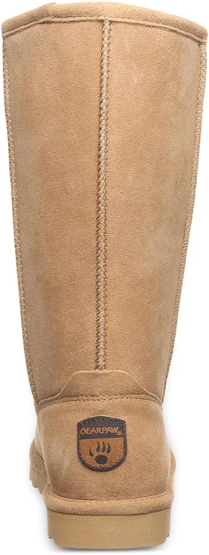BEARPAW Women's Elle Tall Wide Multiple Colors | Women's Boot Classic Suede | Women's Slip On Boot | Comfortable Winter Boot