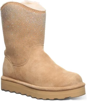 BEARPAW Women's Glam Platform Lo Boot | Classic Suede Pull-On | Comfortable Winter Boot | Multiple Colors & Sizes