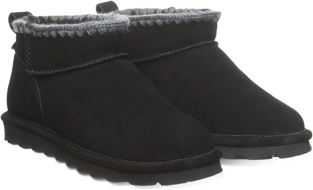 BEARPAW Women's Shorty Crochet Multiple Colors | Women's Ankle Boot | Women's Slip On Boot | Comfortable Winter Boot