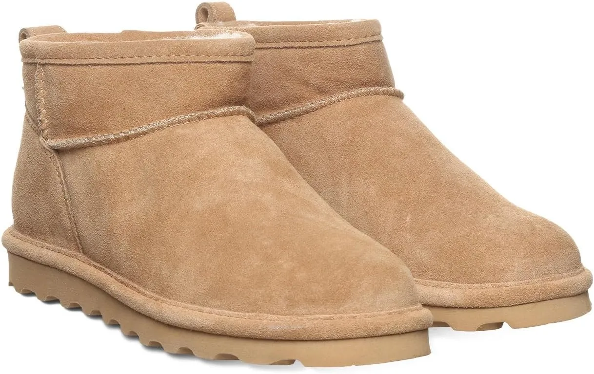 BEARPAW Women's Shorty Wide Multiple Colors | Women's Ankle Boot | Women's Slip On Boot | Comfortable Winter Boot