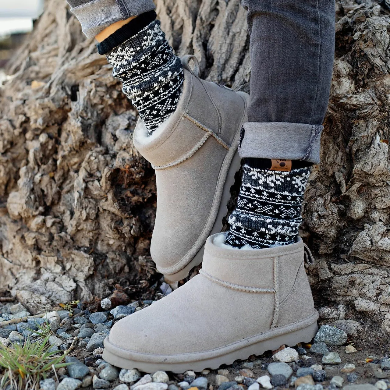 BEARPAW Women's Shorty Wide Multiple Colors | Women's Ankle Boot | Women's Slip On Boot | Comfortable Winter Boot