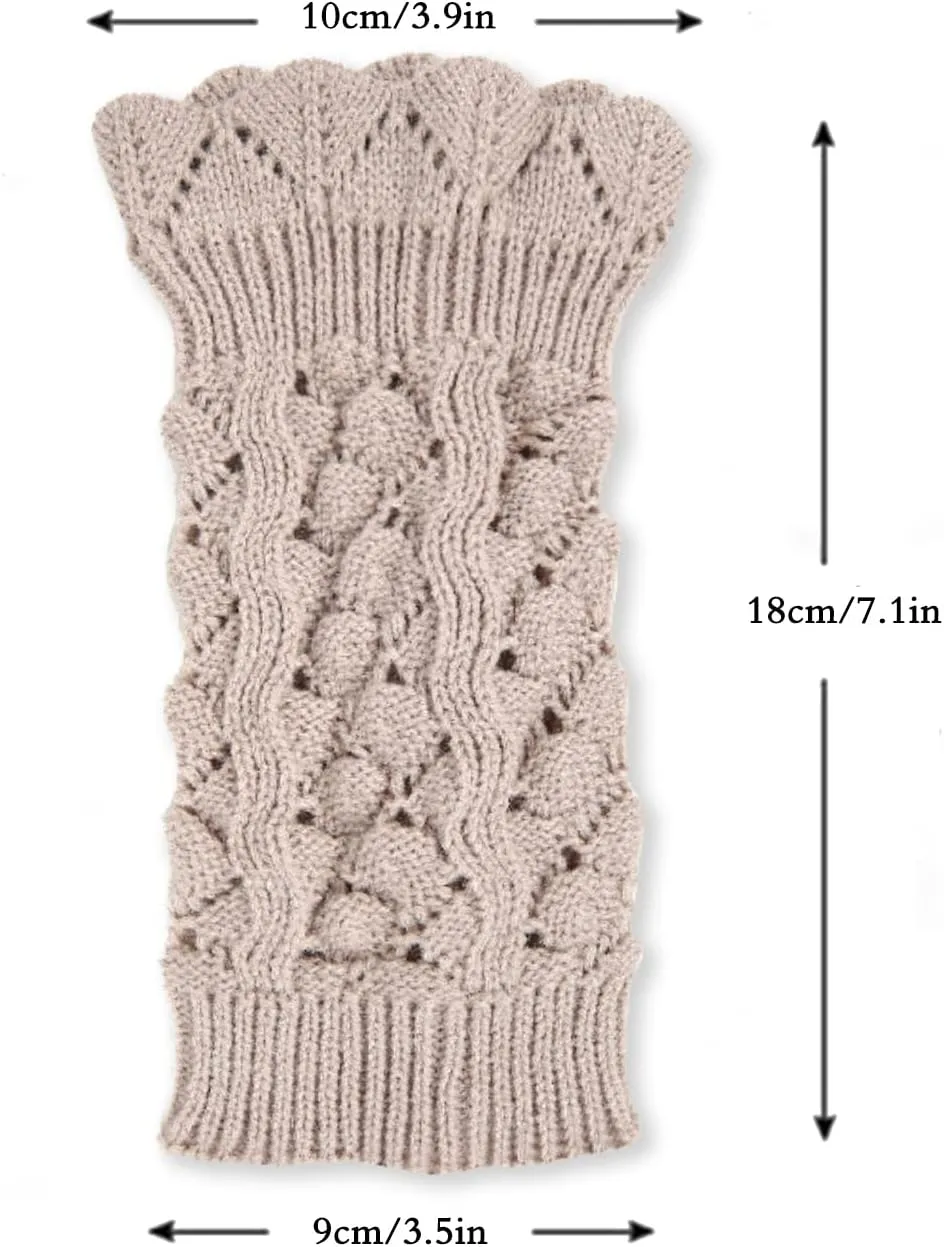 Benefeet Sox 3 Pairs Womens Girls Boot Cuffs Cable Knit Crochet Leg Warmers Socks Winter Warm Short Boot Toppers Socks