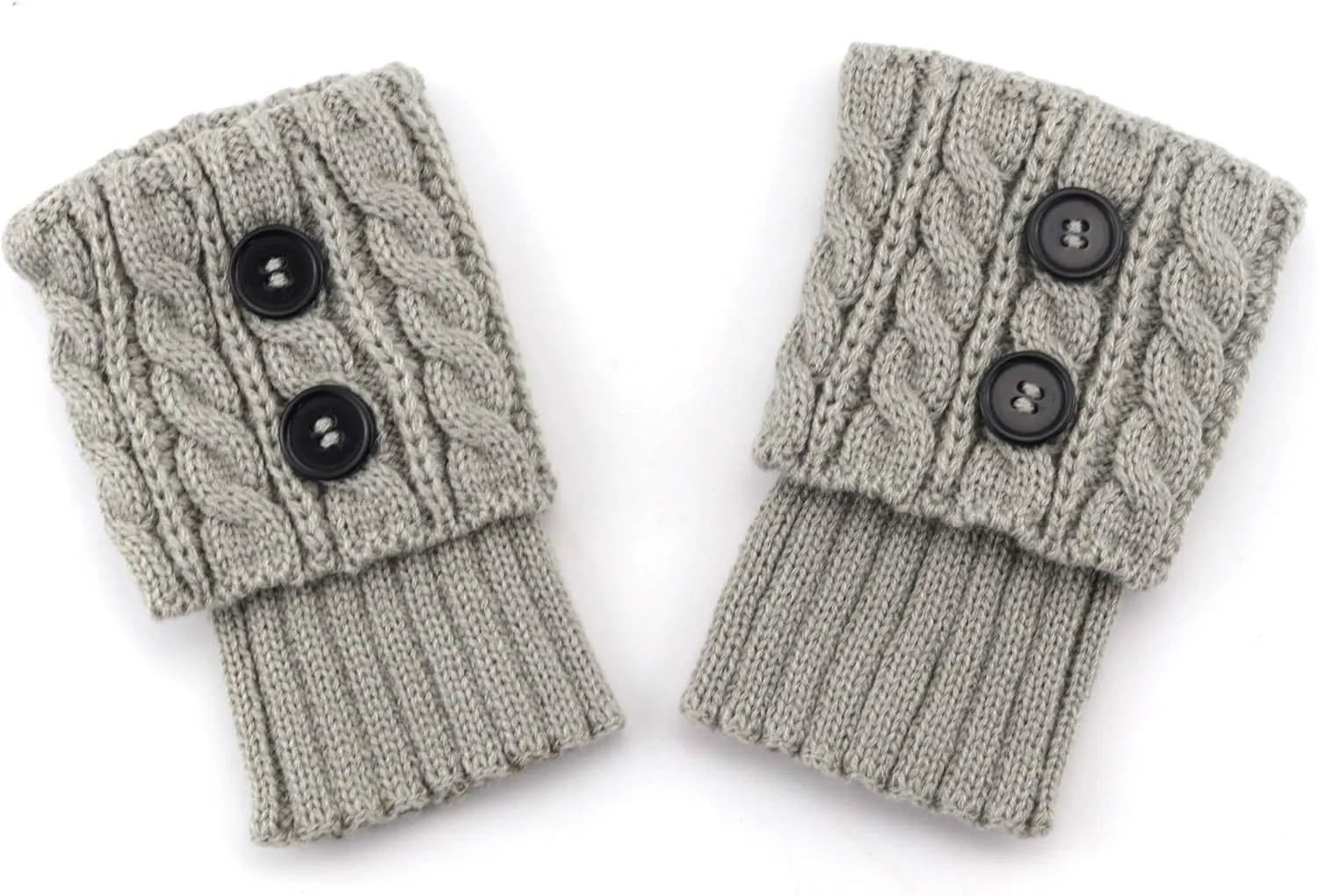 Bestjybt 3 Pairs Womens Short Boots Socks Crochet Knitted Boot Cuffs Leg Warmers Socks
