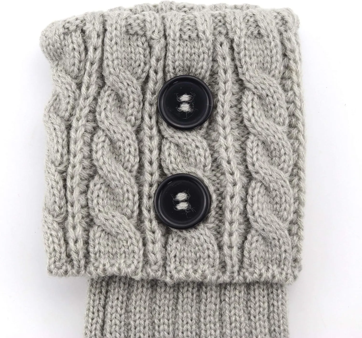 Bestjybt 3 Pairs Womens Short Boots Socks Crochet Knitted Boot Cuffs Leg Warmers Socks