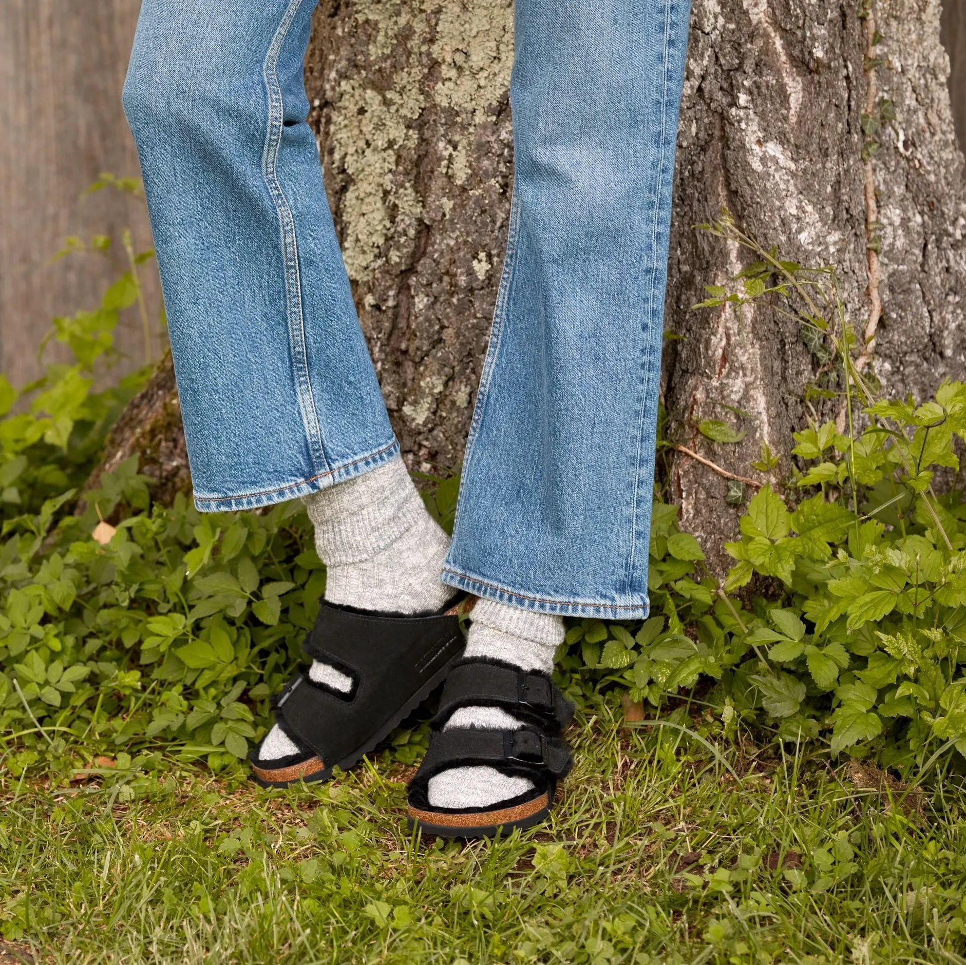Birkenstock Arizona Shearling black suede/black shearling