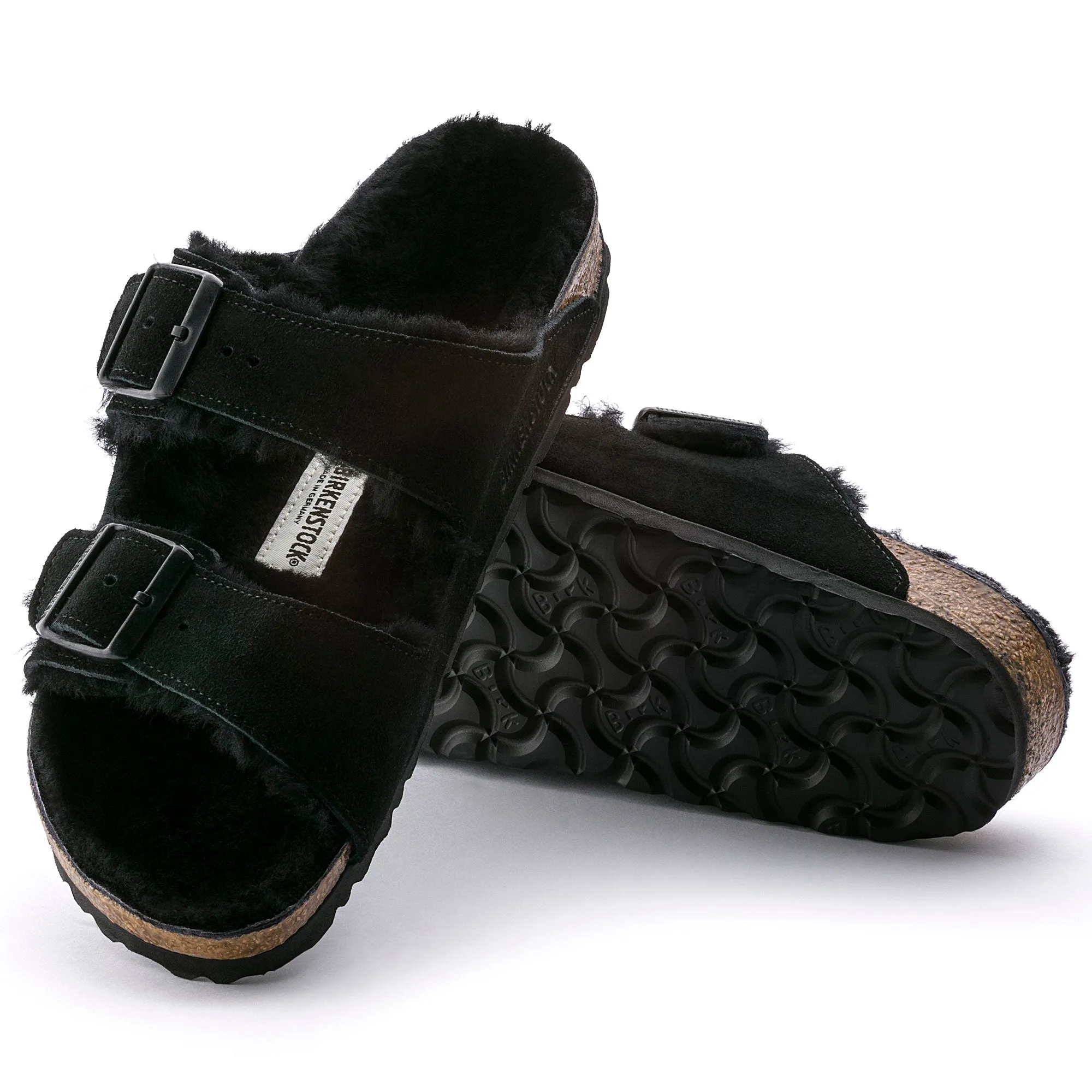 Birkenstock Arizona Shearling black suede/black shearling