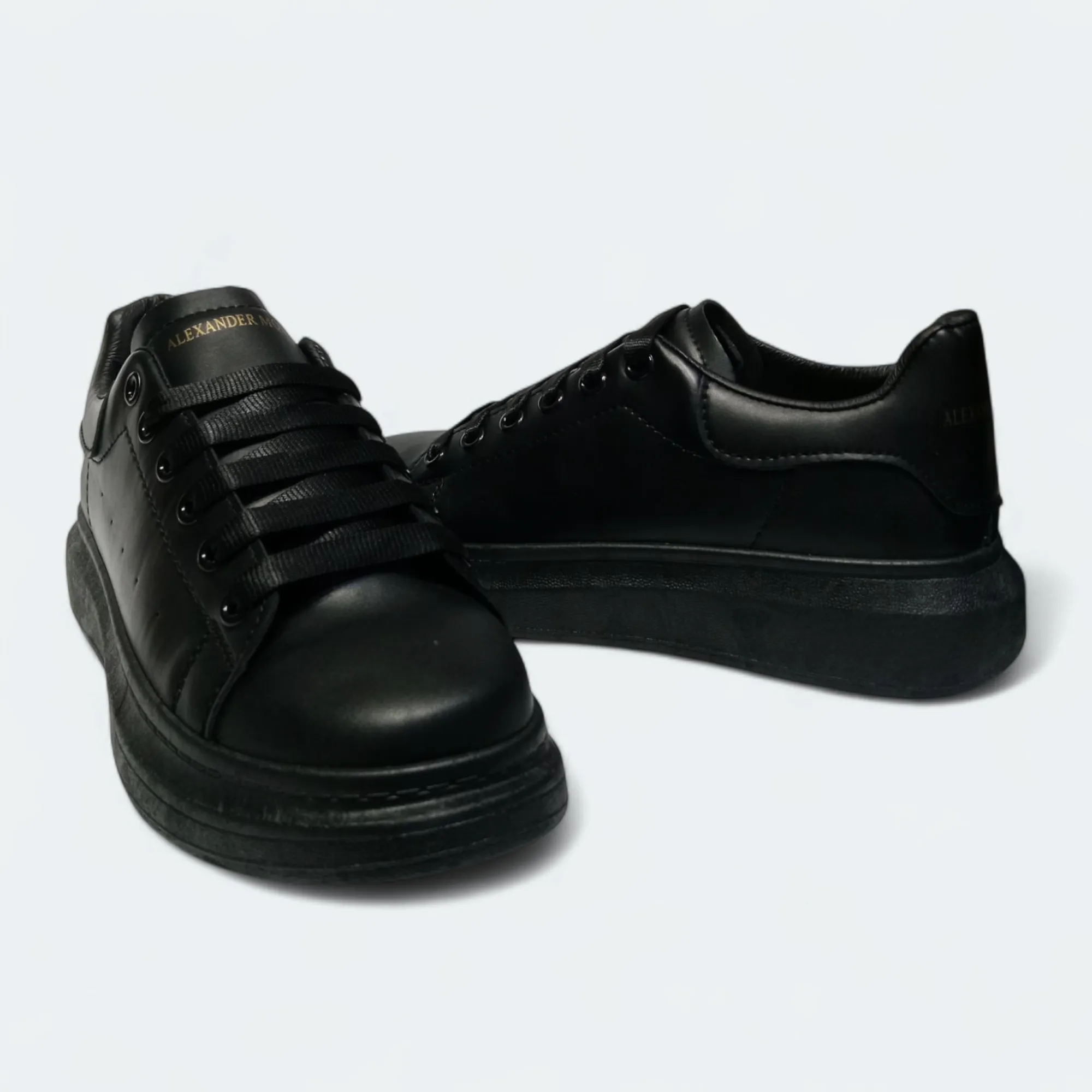 Black Alexander Sneakers shoes| High sole black sneakers