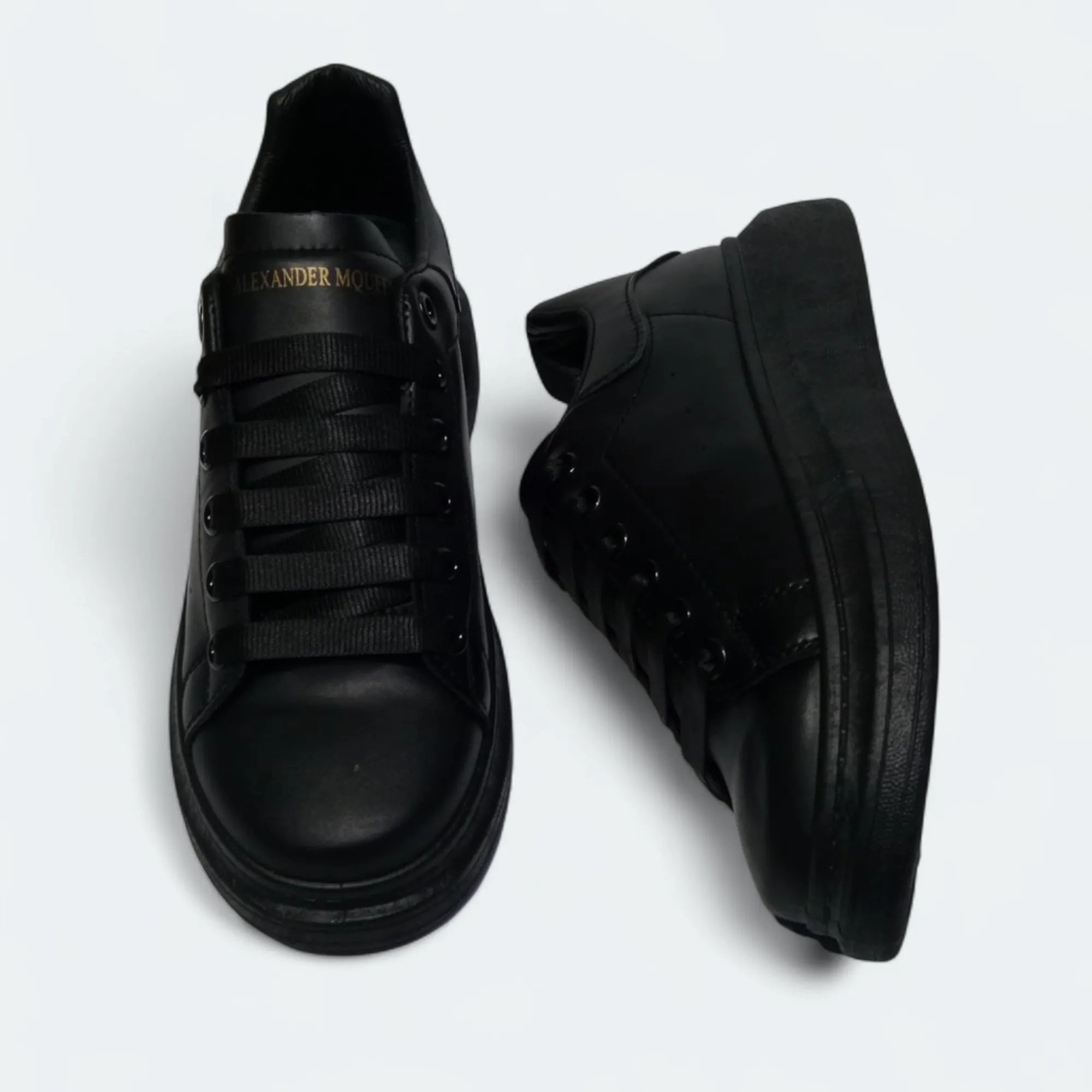Black Alexander Sneakers shoes| High sole black sneakers
