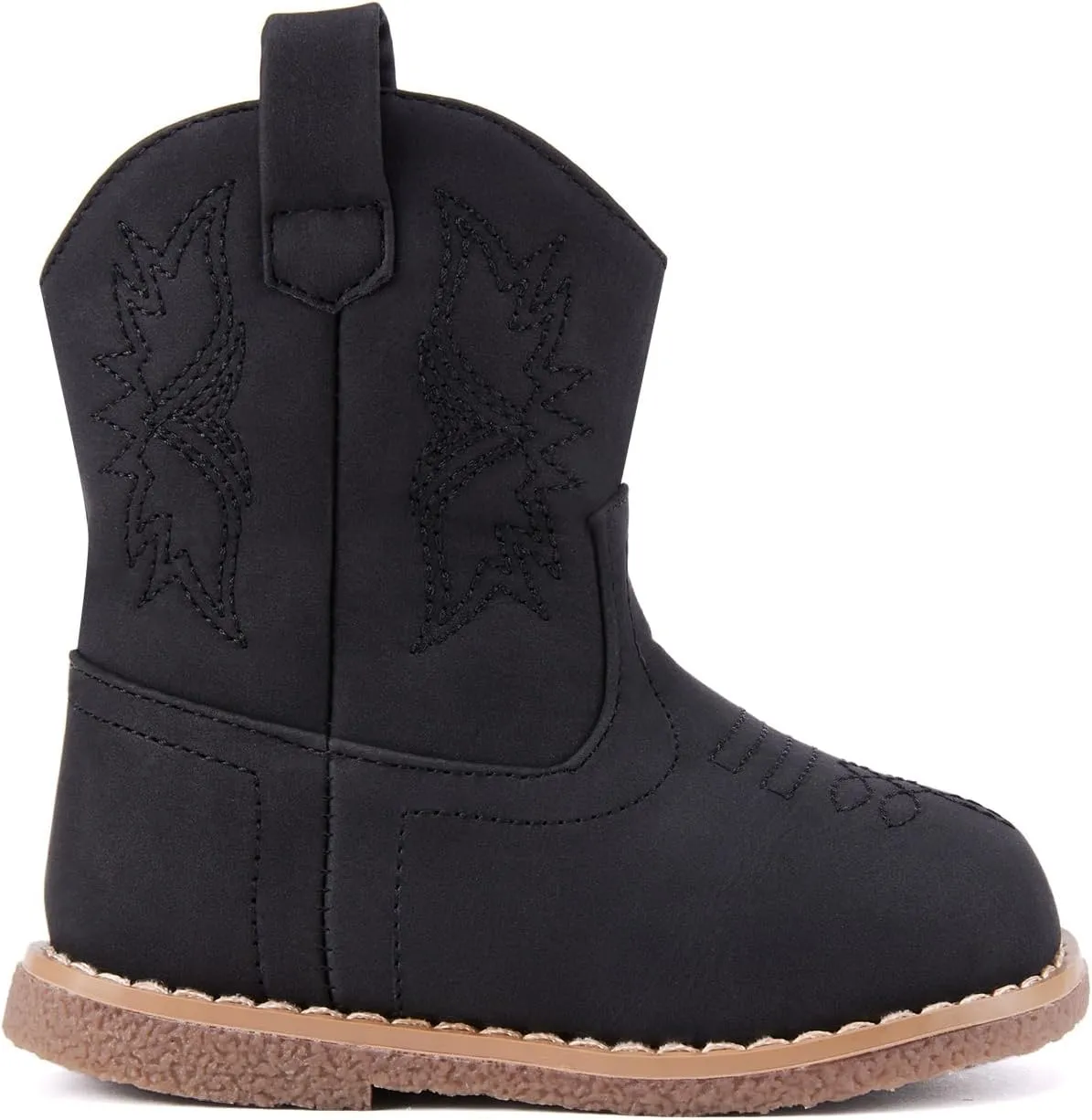 BMCiTYBM Baby Cowboy Cowgirl Boots Infant Western Boots Toddler Boys Girls Round Toe Riding Mid Calf Boots All Seasons for 6 9 12 18 24 Months