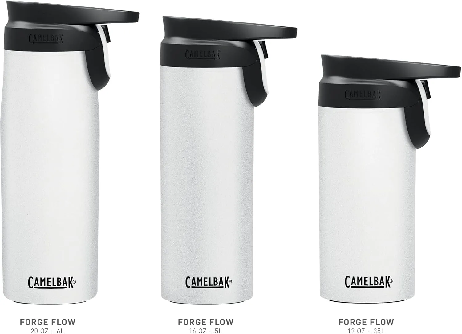 CamelBak Forge Flow Coffee & Travel Mug, Insulated Stainless Steel - Non-Slip Silicon Base - Easy One-Handed Operation - 12oz, Coastal