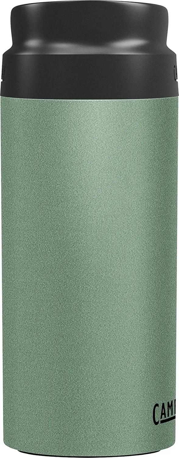 CamelBak Forge Flow Coffee & Travel Mug, Insulated Stainless Steel - Non-Slip Silicon Base - Easy One-Handed Operation - 12oz, Moss