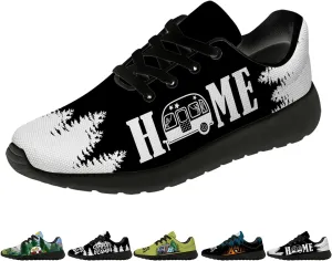 Camper Shoes for Women Men Running Shoes Walking Sneakers Black Tennis Shoes Gifts for Women Men