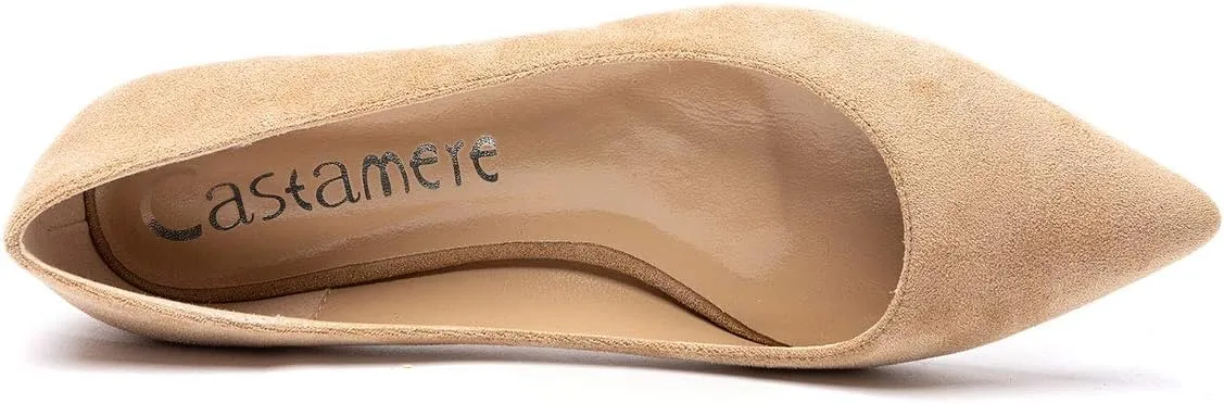Castamere Women's Comfortable Ballet Slip-on Flats Pointed Toe Elegant Pumps with Low Heels