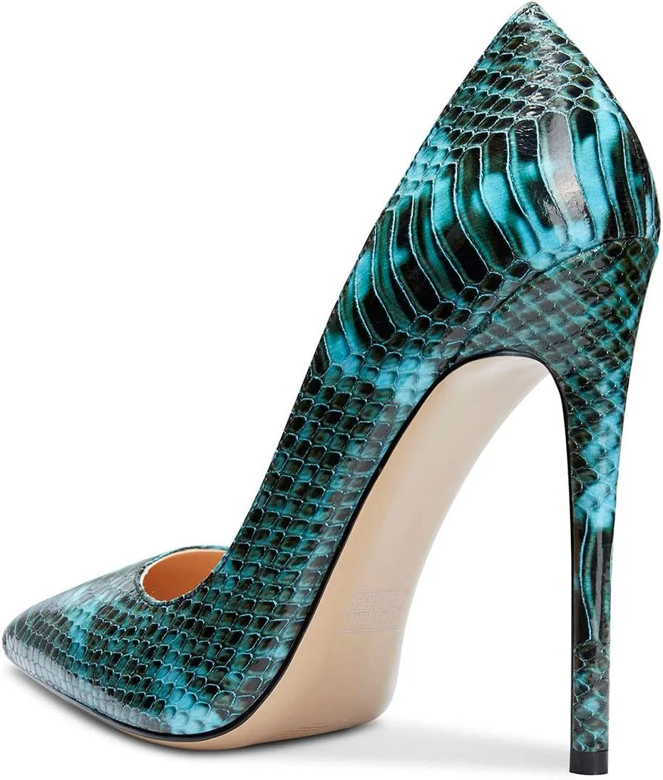 Castamere Womens Sky High Heels Basic Pumps Pointed-Toe Slip-On Stilettos 12CM Heel Shoes