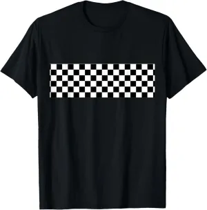 Checkered Checker Black & White Teen & Adults T-Shirt