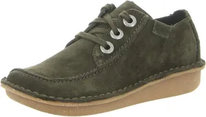 Clarks Funny Dream Women's Sneakers, Funny Dream Suede Leather, Antibacterial, Odor Resistant, Breathable
