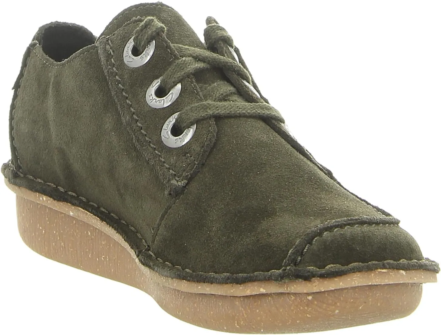 Clarks Funny Dream Women's Sneakers, Funny Dream Suede Leather, Antibacterial, Odor Resistant, Breathable