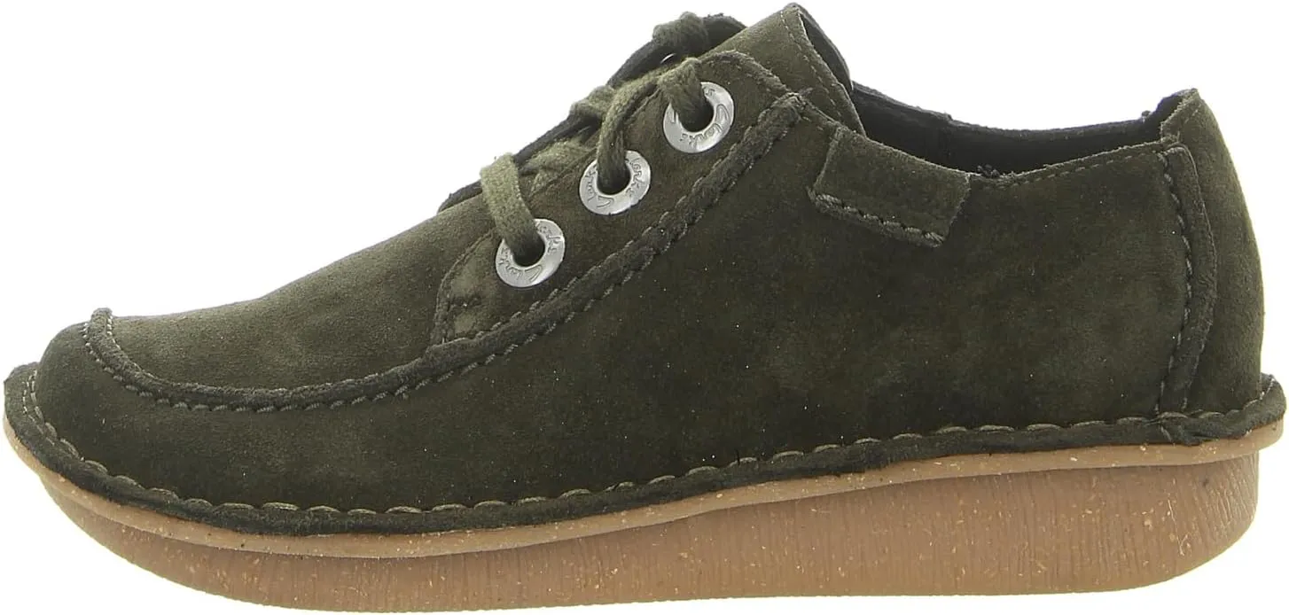Clarks Funny Dream Women's Sneakers, Funny Dream Suede Leather, Antibacterial, Odor Resistant, Breathable