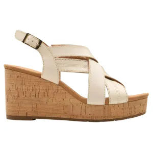 Clarks Sabina Sling Cream Leather Sandal (Women's)