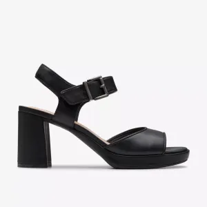 Clarks Women's AmbyrLyn Faye Black Leather 26181951