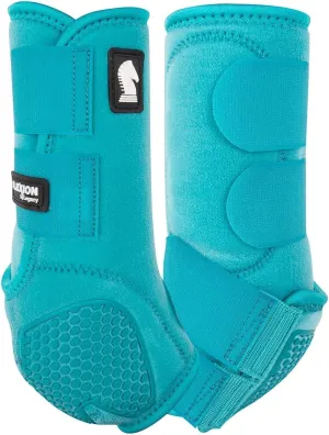 Classic Equine Flexion by Legacy2 Support Boots, Front (Aqua, Medium)