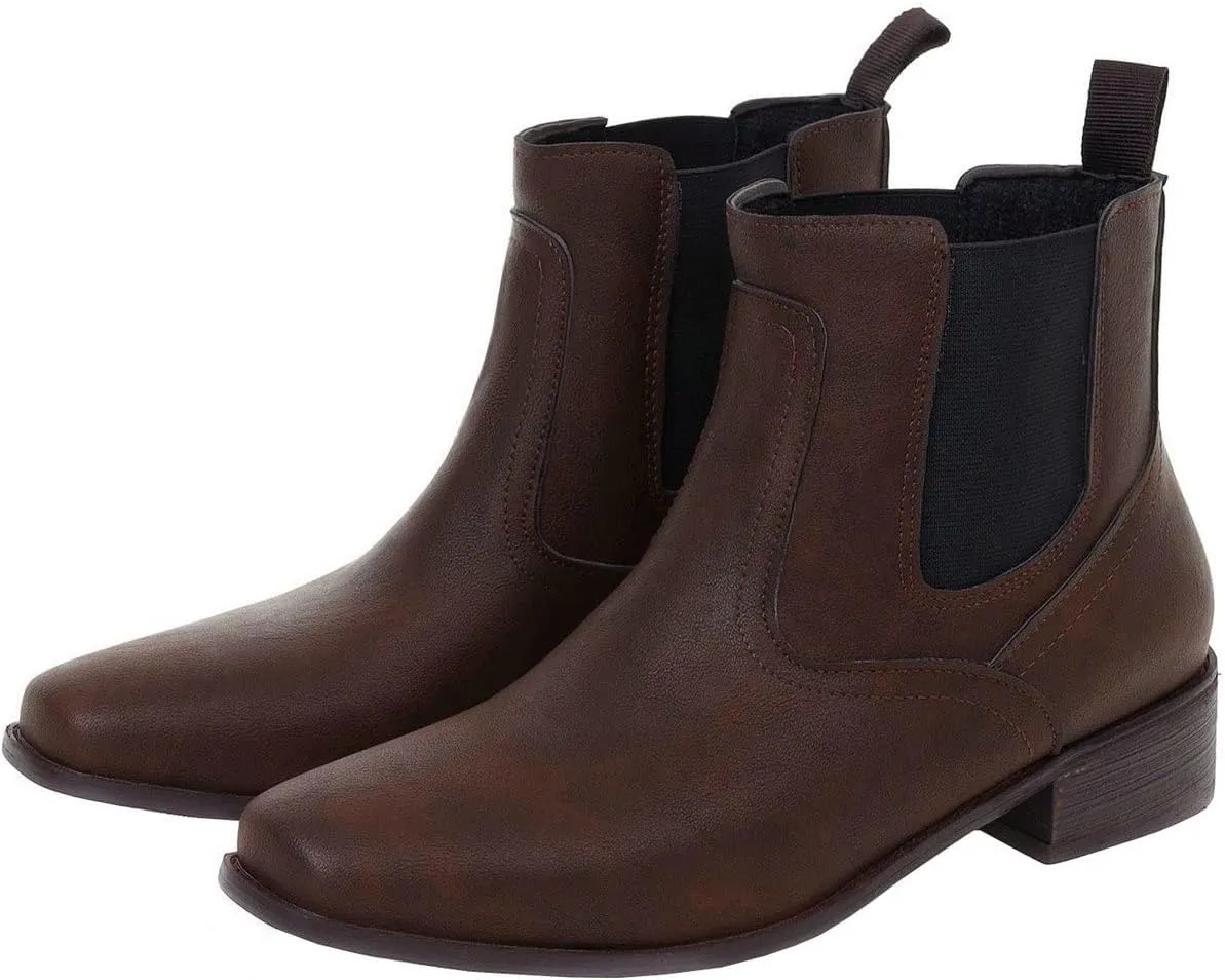 ClassicSter Womens Square Toe Chelsea Ankle Boots Low Chunky Block Heeled Stretch Booties