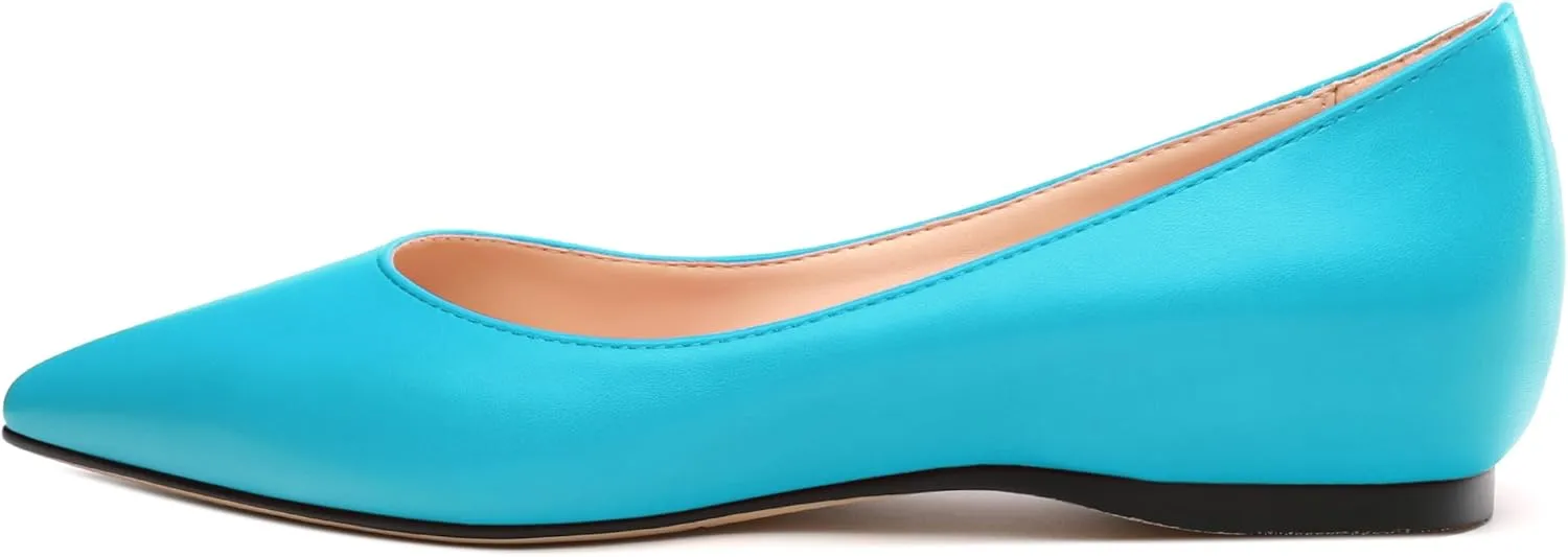 Comfortable Flats for Women Pointed Toe Slip On Pumps Dress Shoe
