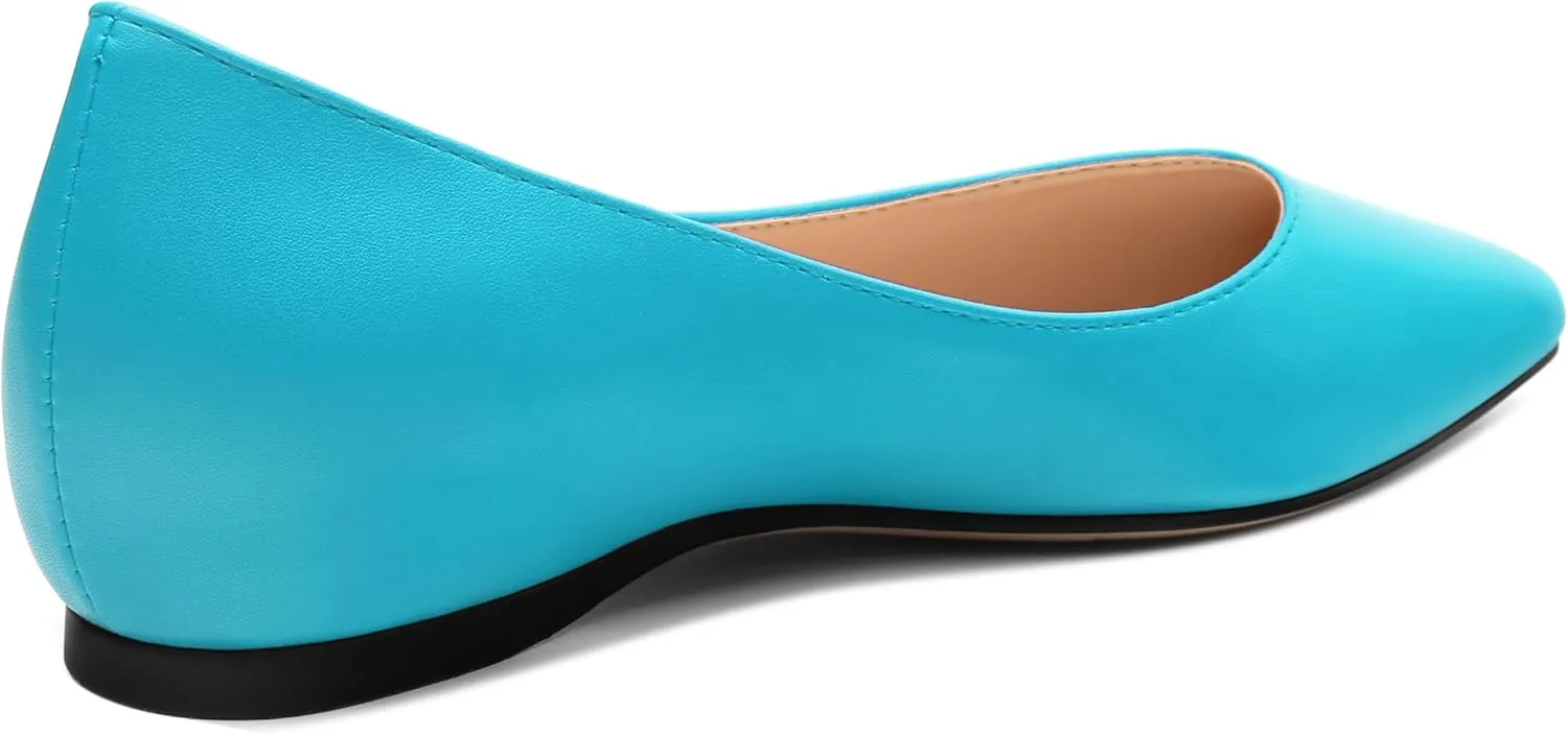 Comfortable Flats for Women Pointed Toe Slip On Pumps Dress Shoe