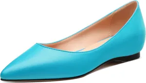 Comfortable Flats for Women Pointed Toe Slip On Pumps Dress Shoe