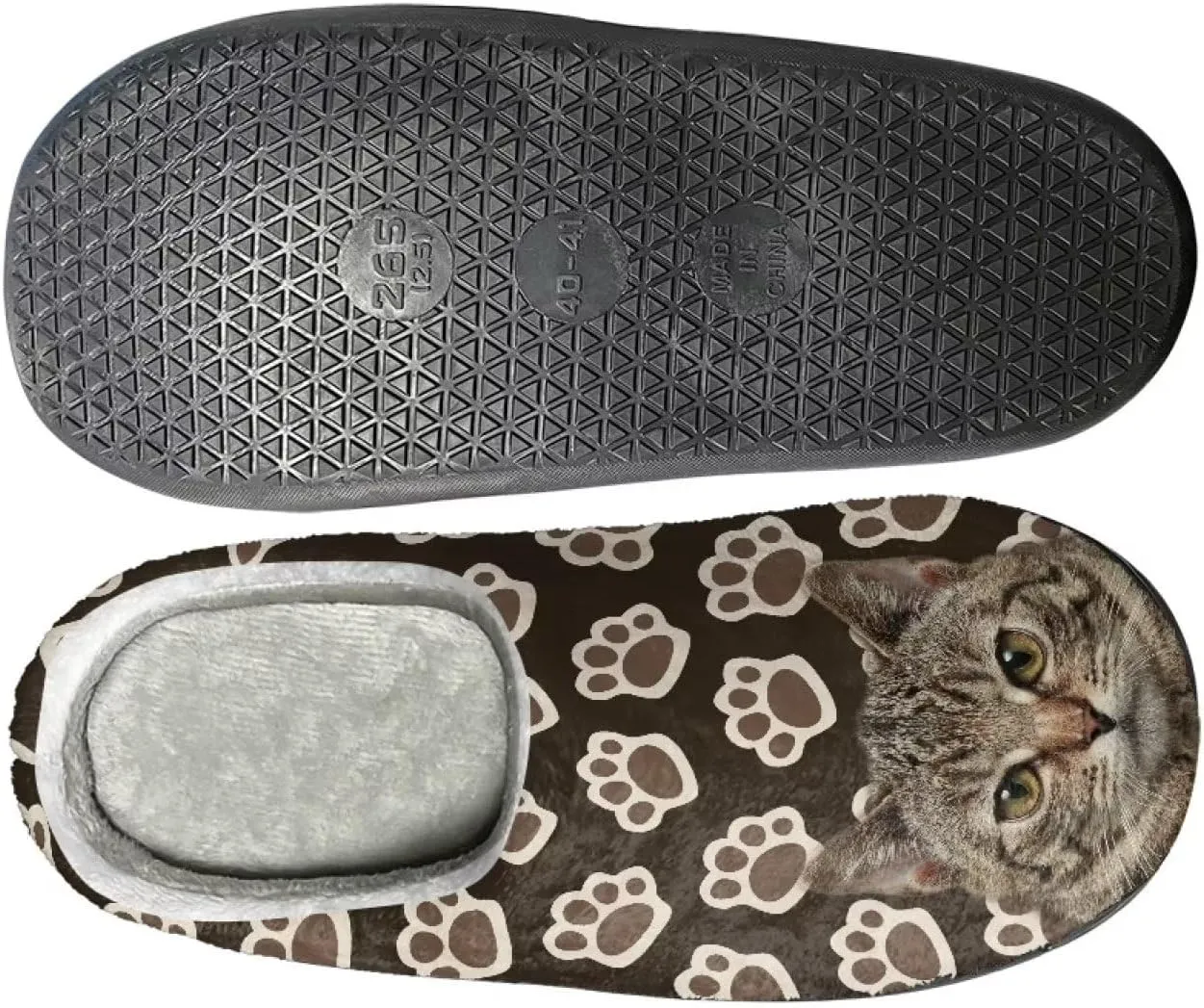Comfortable Plush Slippers Full Toe Slip-On House Shoes Fuzzy Bedroom Slippers for Women Men Indoor Outdoor