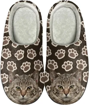 Comfortable Plush Slippers Full Toe Slip-On House Shoes Fuzzy Bedroom Slippers for Women Men Indoor Outdoor