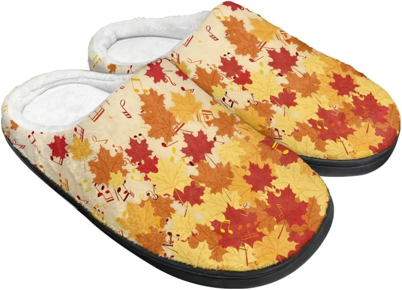 Comfortable Plush Slippers Full Toe Slip-On House Shoes Fuzzy Bedroom Slippers for Women Men Indoor Outdoor