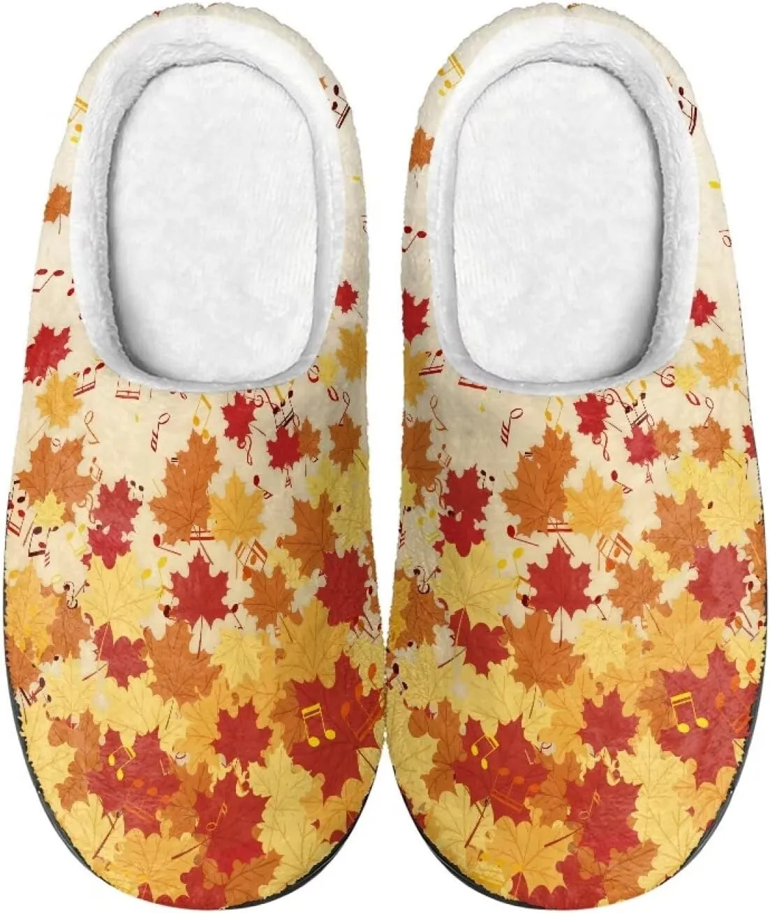 Comfortable Plush Slippers Full Toe Slip-On House Shoes Fuzzy Bedroom Slippers for Women Men Indoor Outdoor