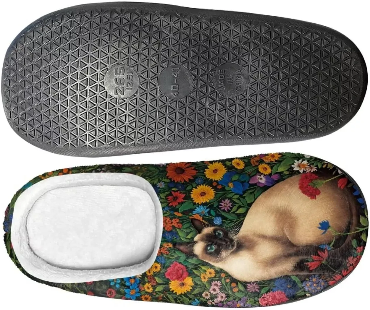 Comfortable Plush Slippers Full Toe Slip-On House Shoes Fuzzy Bedroom Slippers for Women Men Indoor Outdoor