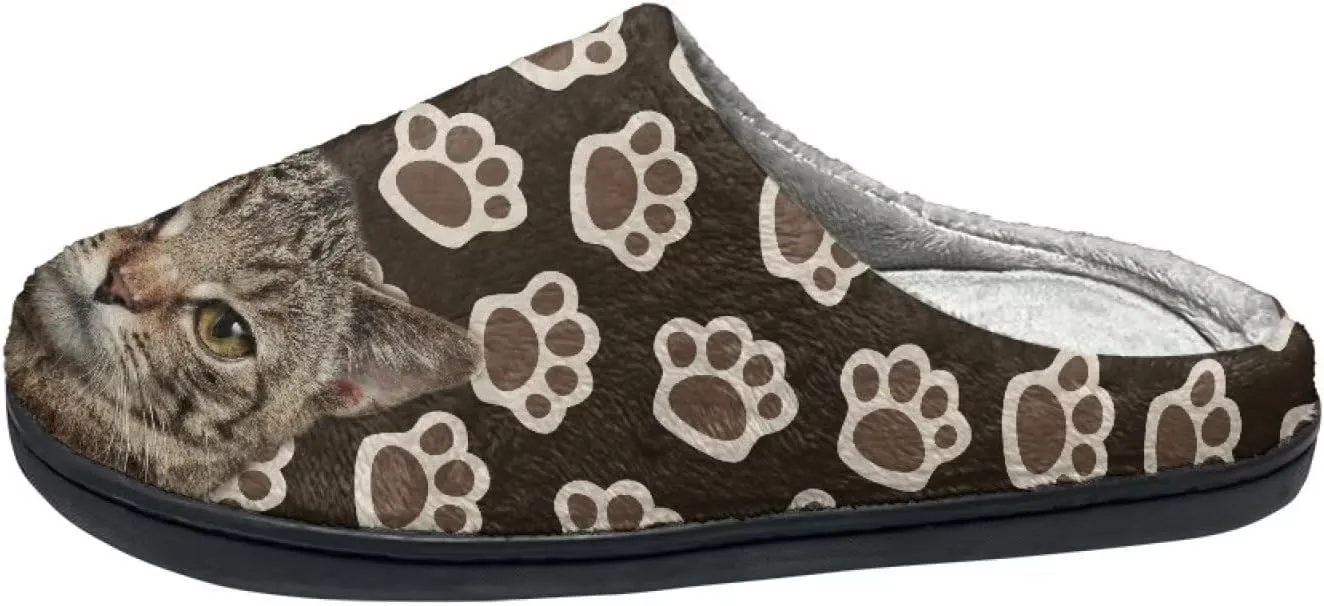 Comfortable Plush Slippers Full Toe Slip-On House Shoes Fuzzy Bedroom Slippers for Women Men Indoor Outdoor