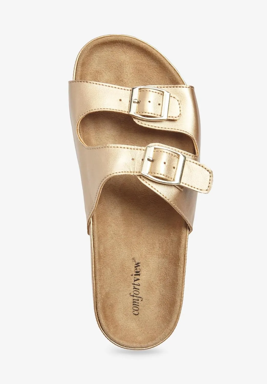 Comfortview Women's Wide Width The Maxi Footbed Sandal