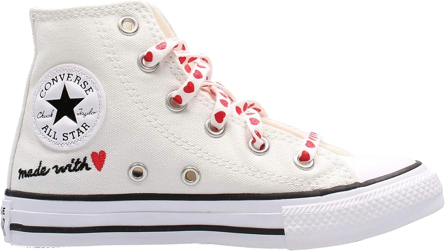 Converse Valentine's Day Chuck Taylor All Star High Top White Bamboo Kids Boy Mod. 67112