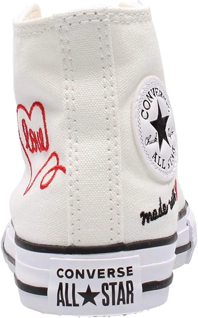 Converse Valentine's Day Chuck Taylor All Star High Top White Bamboo Kids Boy Mod. 67112