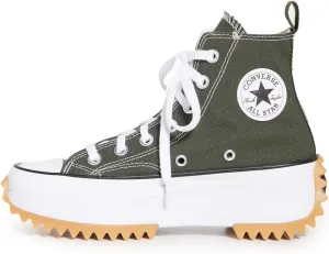 Converse Women's Run Star Hike Sneakers, Cargo Khaki/White/Black, 7.5 Medium US