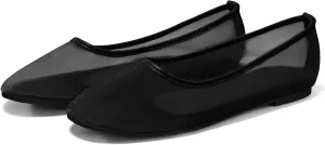 Coutgo Womens Mesh Ballet Flats Slip on Ballerina Flats Comfortable Casual Work Dress Shoes