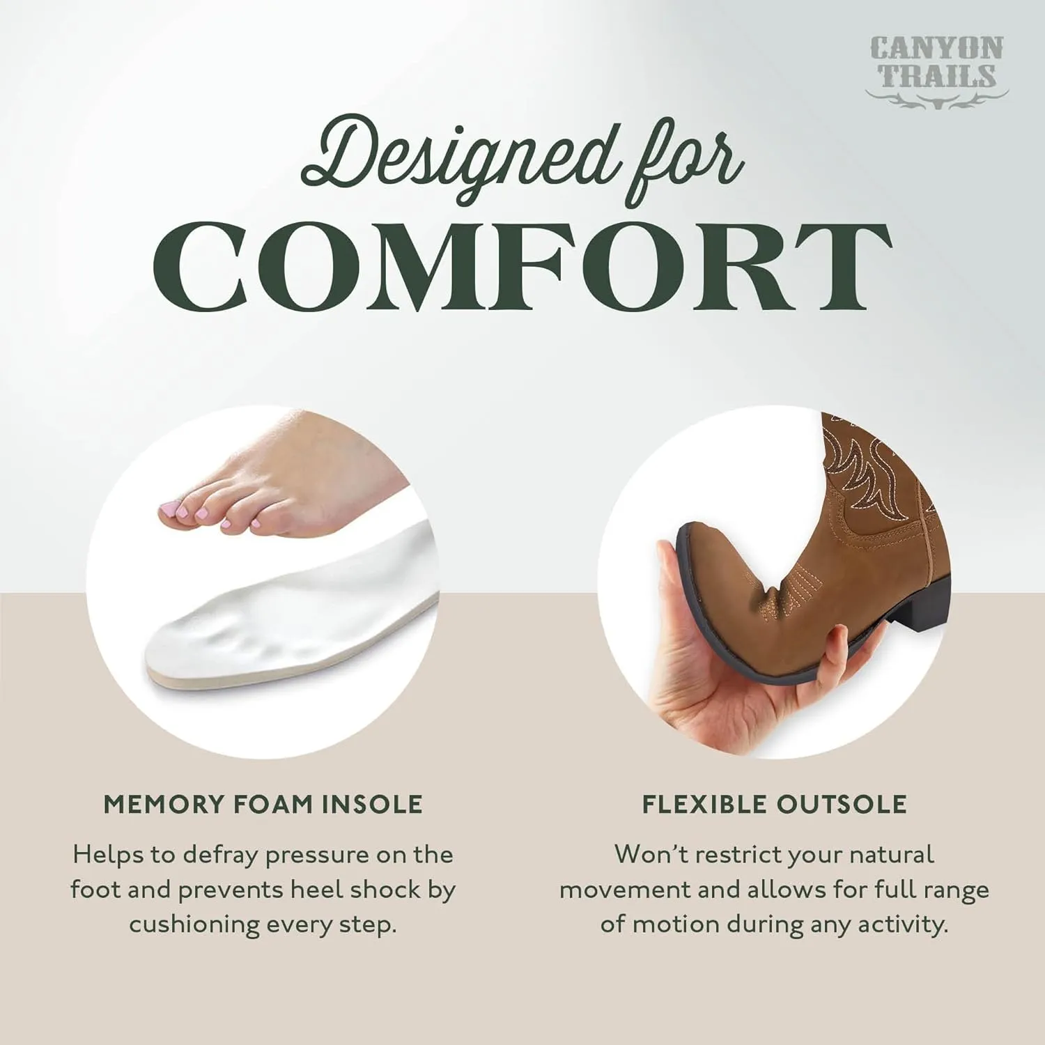 Cowboy Boots for Women - Classic Embroidery Traditional Style Cowgirl Boots, Comfortable Western Boots