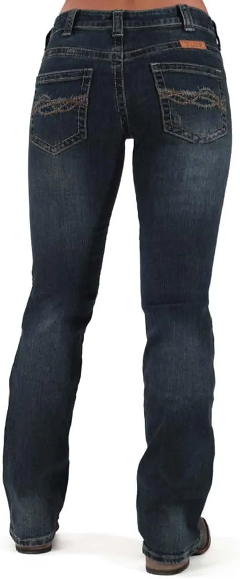 Cowgirl Tuff Women's Dark Wash Don't Fence Me in Jeans Indigo