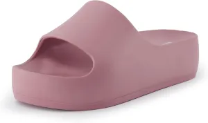 CUSHIONAIRE Women's Ninja platform slide sandal with  Comfort