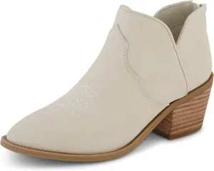 CUSHIONAIRE Women's Rodeo Western Ankle Boot  Memory Foam, Wide Widths Available