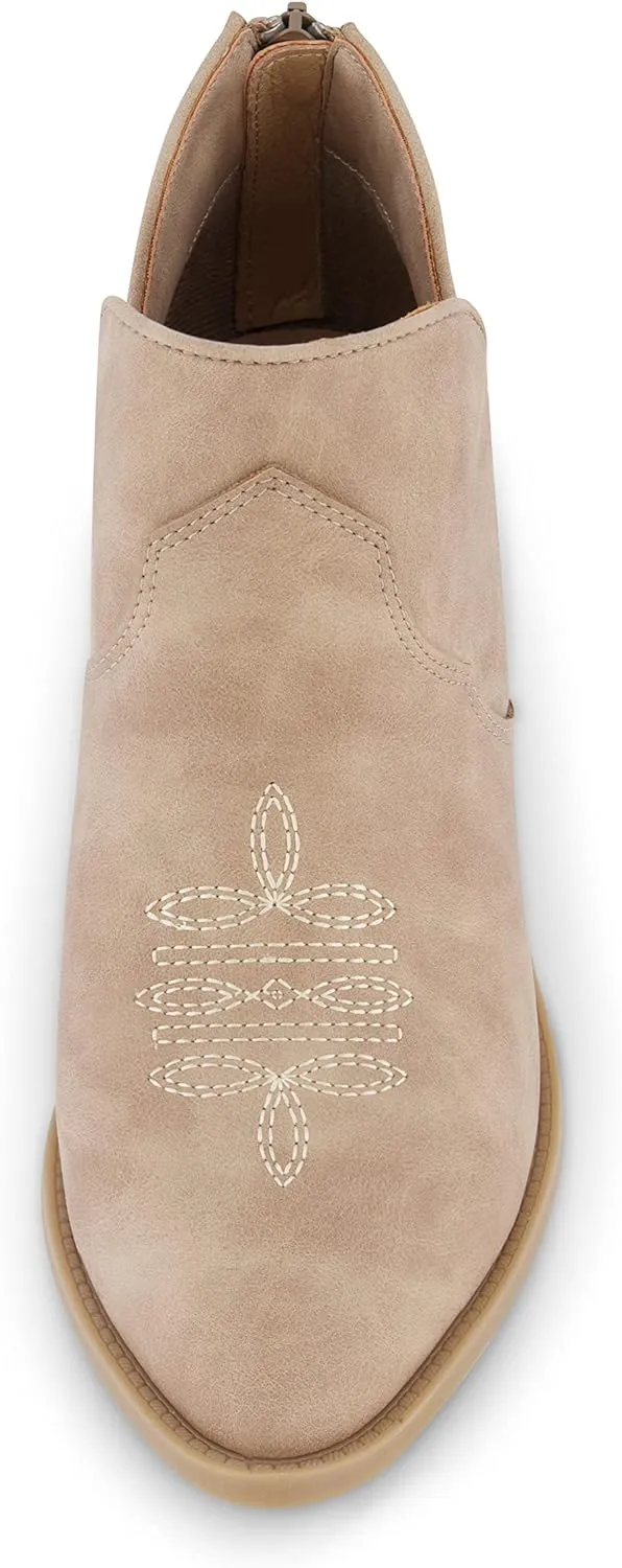 CUSHIONAIRE Women's Rodeo Western Ankle Boot  Memory Foam, Wide Widths Available